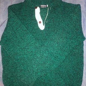 Vintage Teal V-Neck Sweater